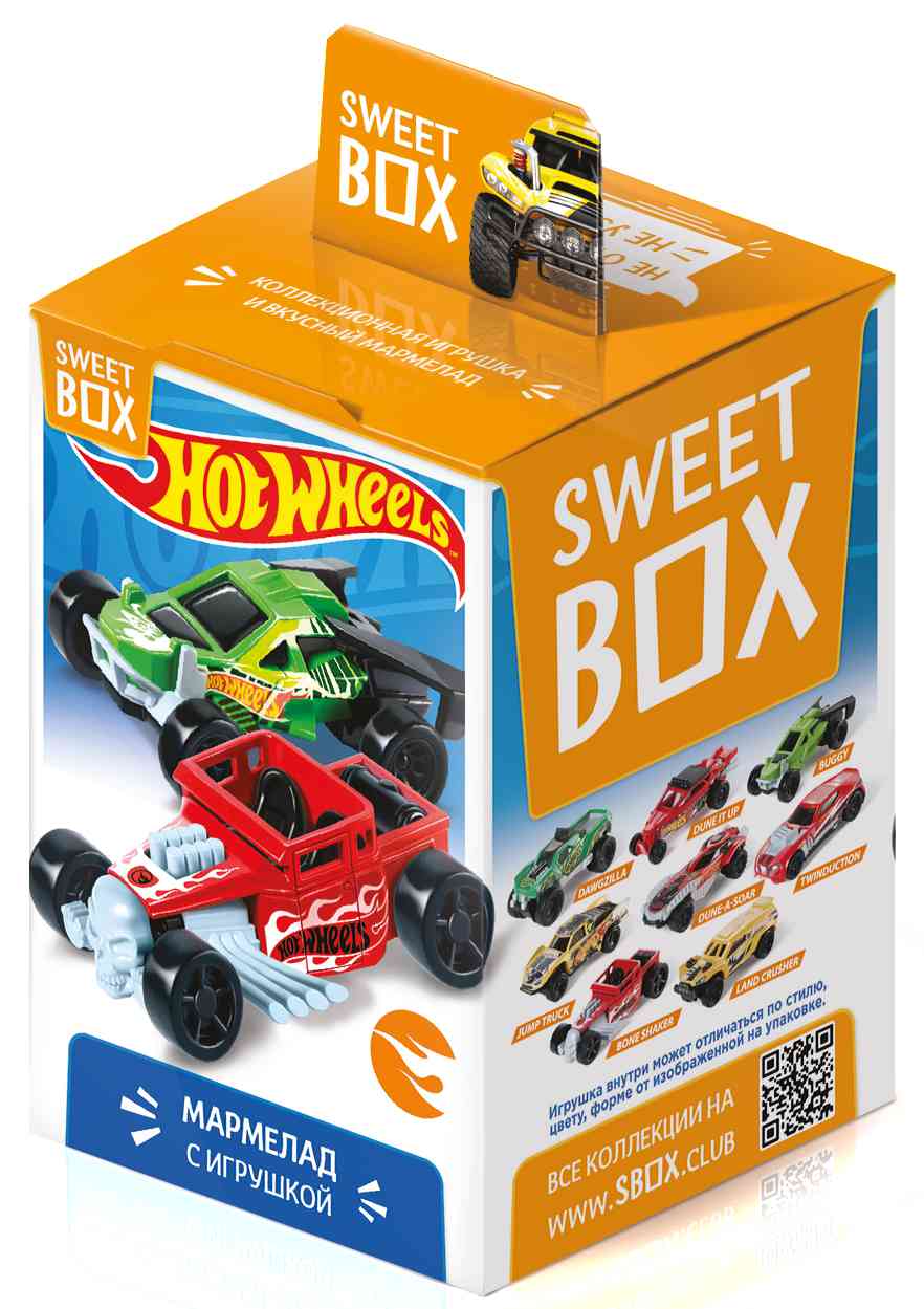 

Мармелад жевательный с игрушкой Hot Wheels Sweet box