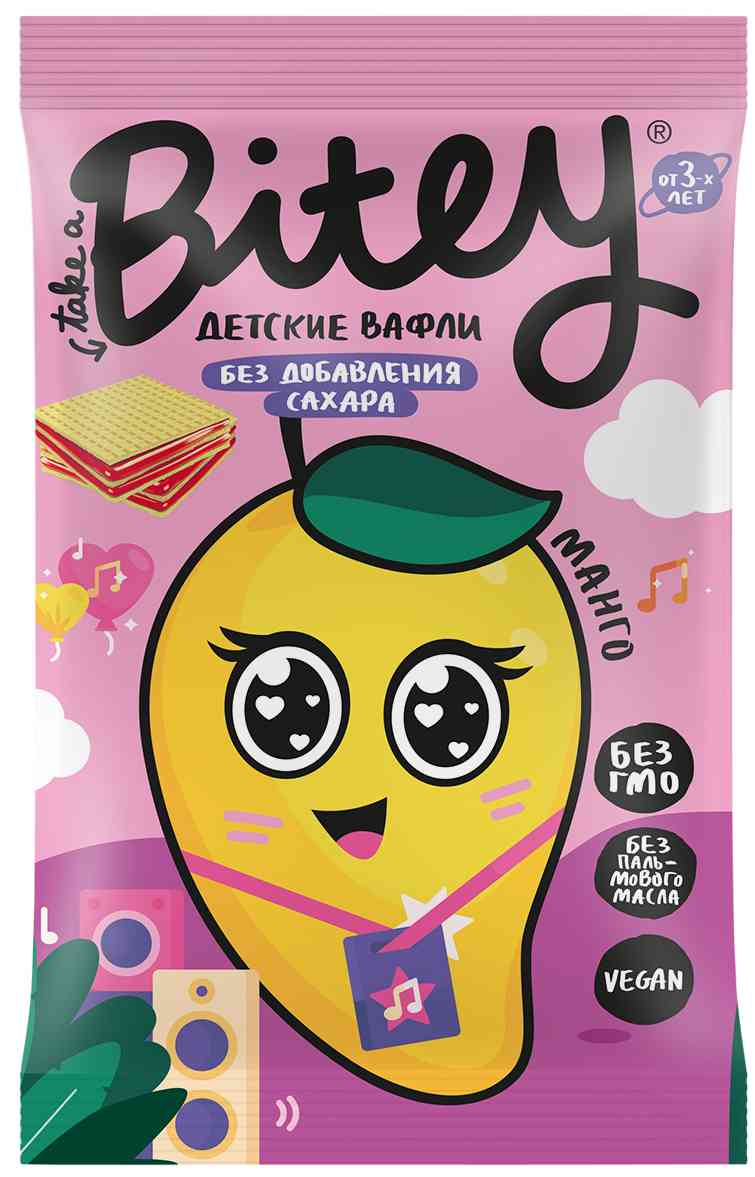 

Вафли детские Take a Bitey Манго, без сахара