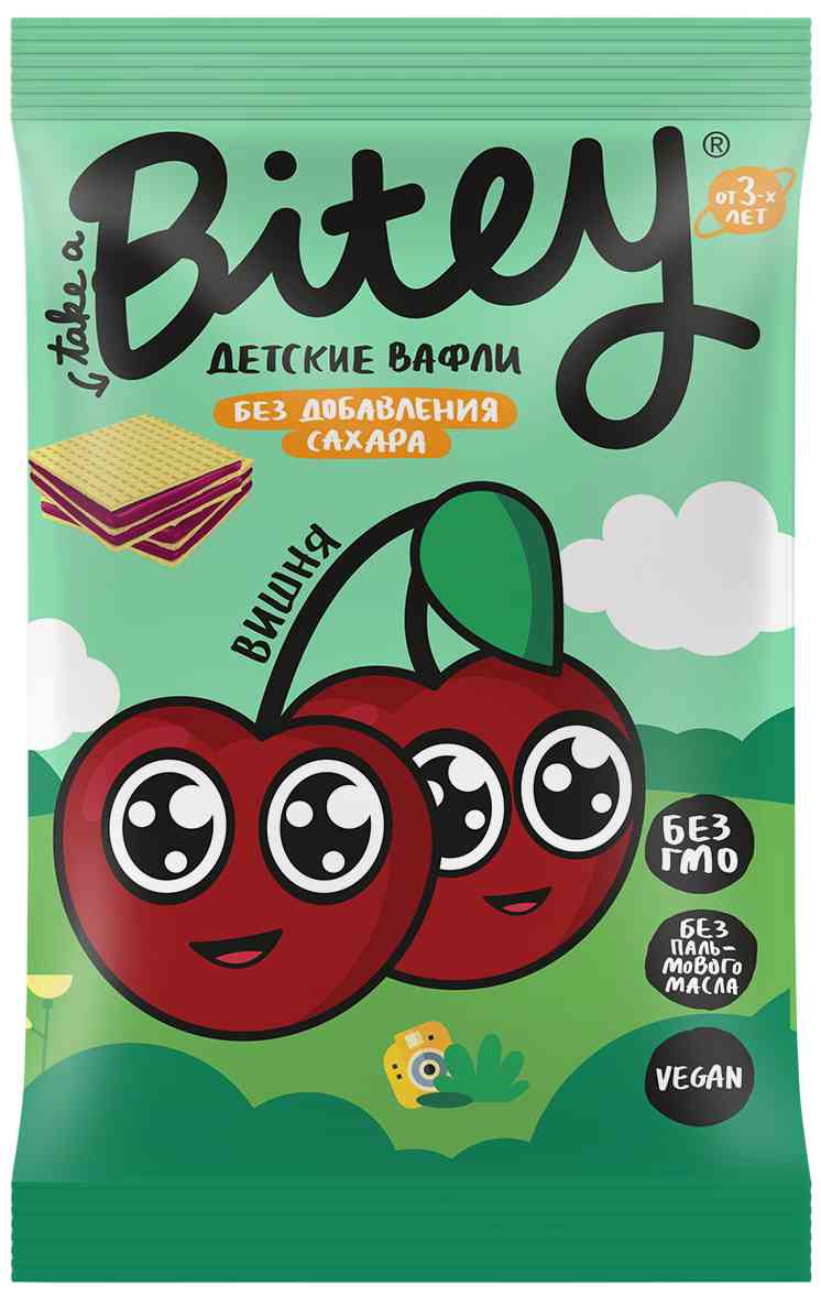 

Вафли детские Take a Bitey Вишня, без сахара