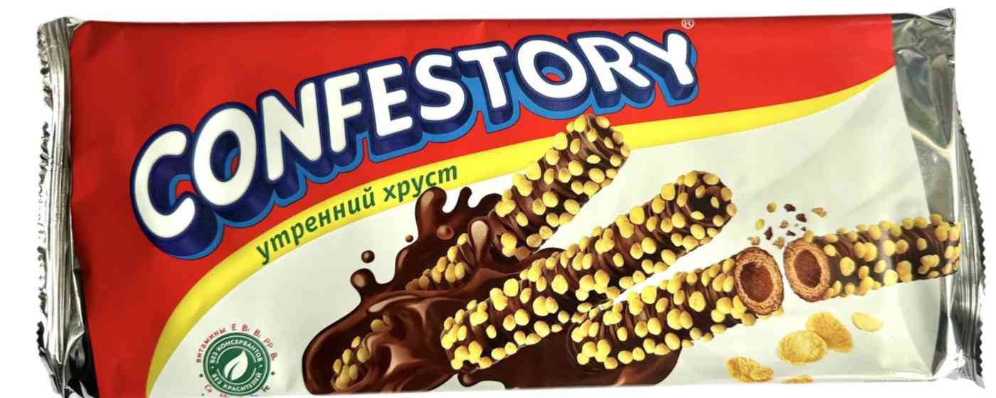 Вафельные трубочки Confestory c кукурузными хлопьями