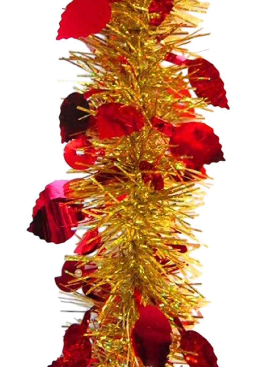 

Мишура новогодняя Morozco золотисто-красная