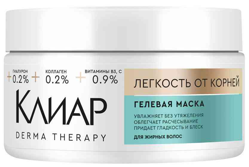 

Маска для жирных волос гелевая Клиар Derma Therapy легкость от корней