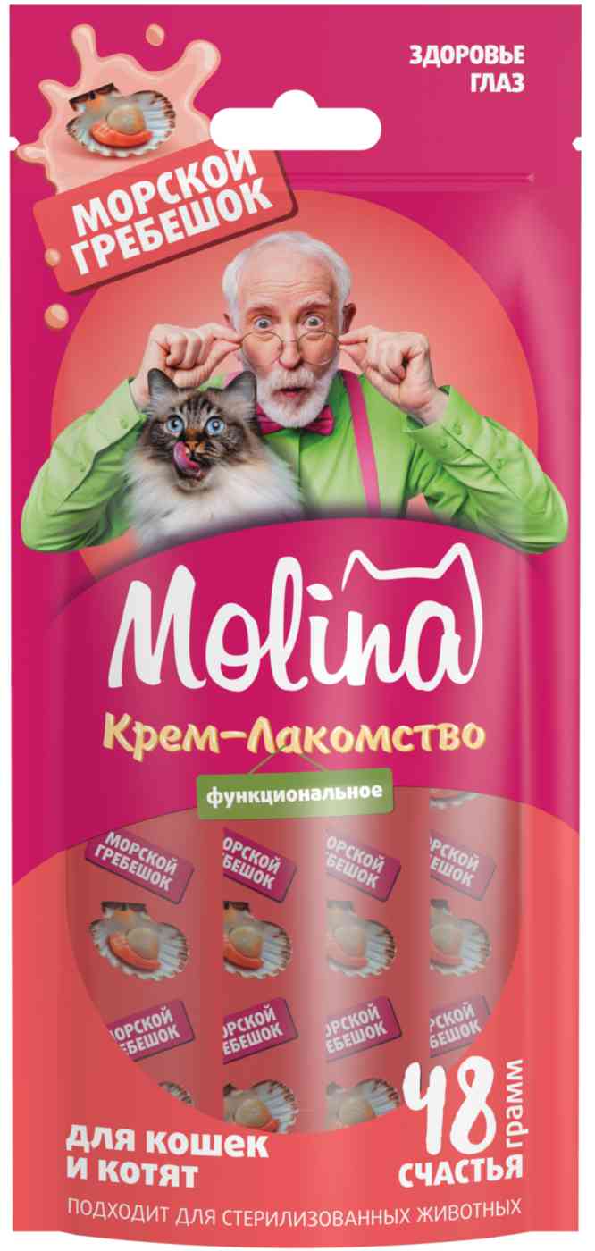 Крем-лакомство для кошек и котят функциональное Molina 165₽