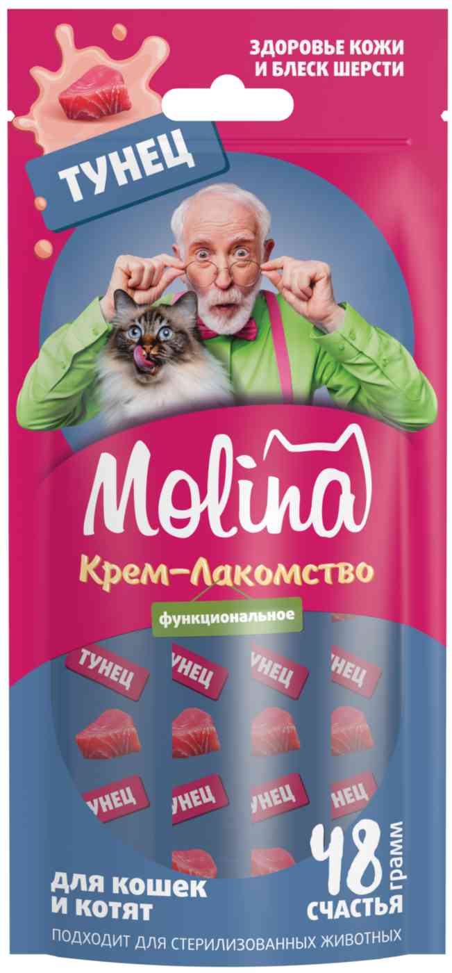 

Крем-лакомство для кошек и котят функциональное Molina