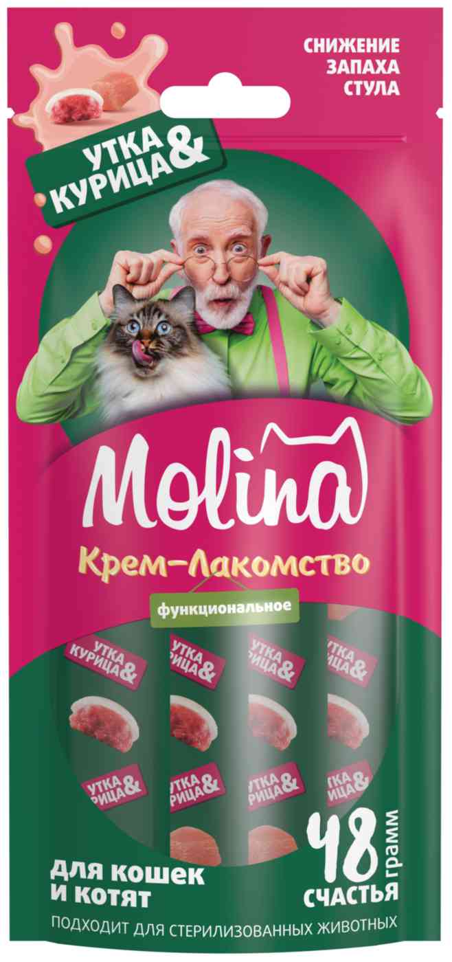 Крем-лакомство для кошек и котят функциональное Molina