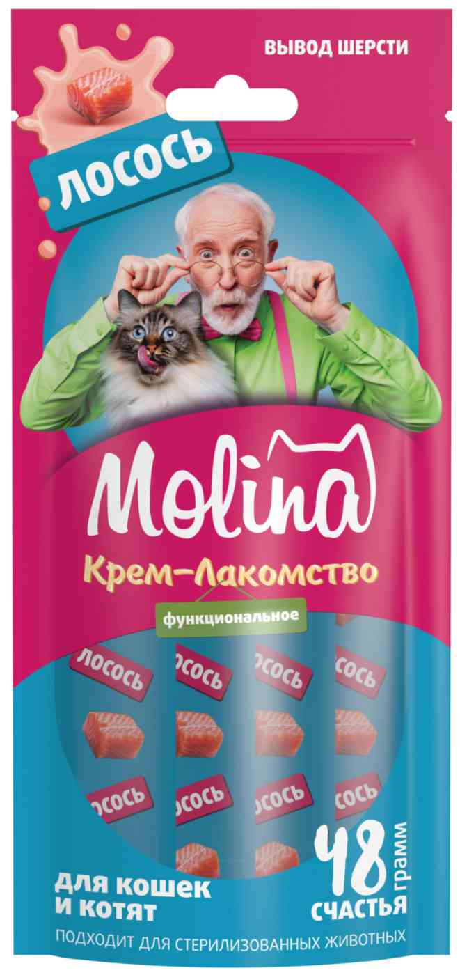 Крем-лакомство для кошек и котят функциональное Molina