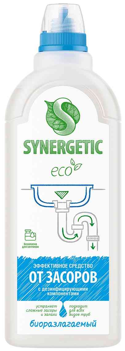 Средство от засоров Synergetic для септиков и любых видов труб биоразлагаемое 253₽