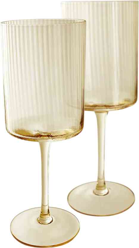 

Бокалы для вина и шампанского стеклянные Amare, 520мл, цвет золотистый