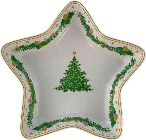 

Блюдо новогоднее Звезда, цвет белый, зеленый, золотой
