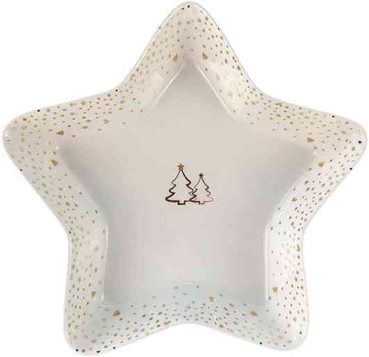 

Блюдо новогоднее Звезда, цвет белый
