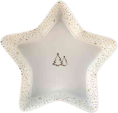 

Блюдо новогоднее Звезда, цвет белый