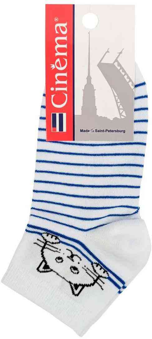 

Носки женские Кот бело-голубые