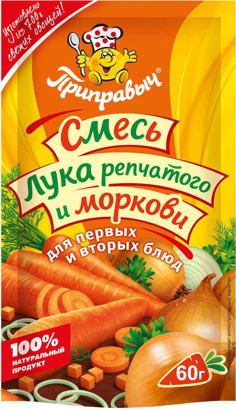 

Смесь для первых и вторых блюд Приправыч лук репчатый и морковь