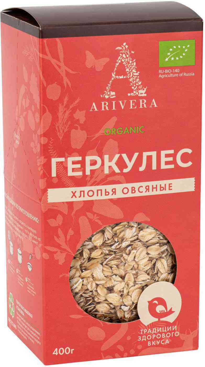 

Хлопья овсяные Геркулес Arivera