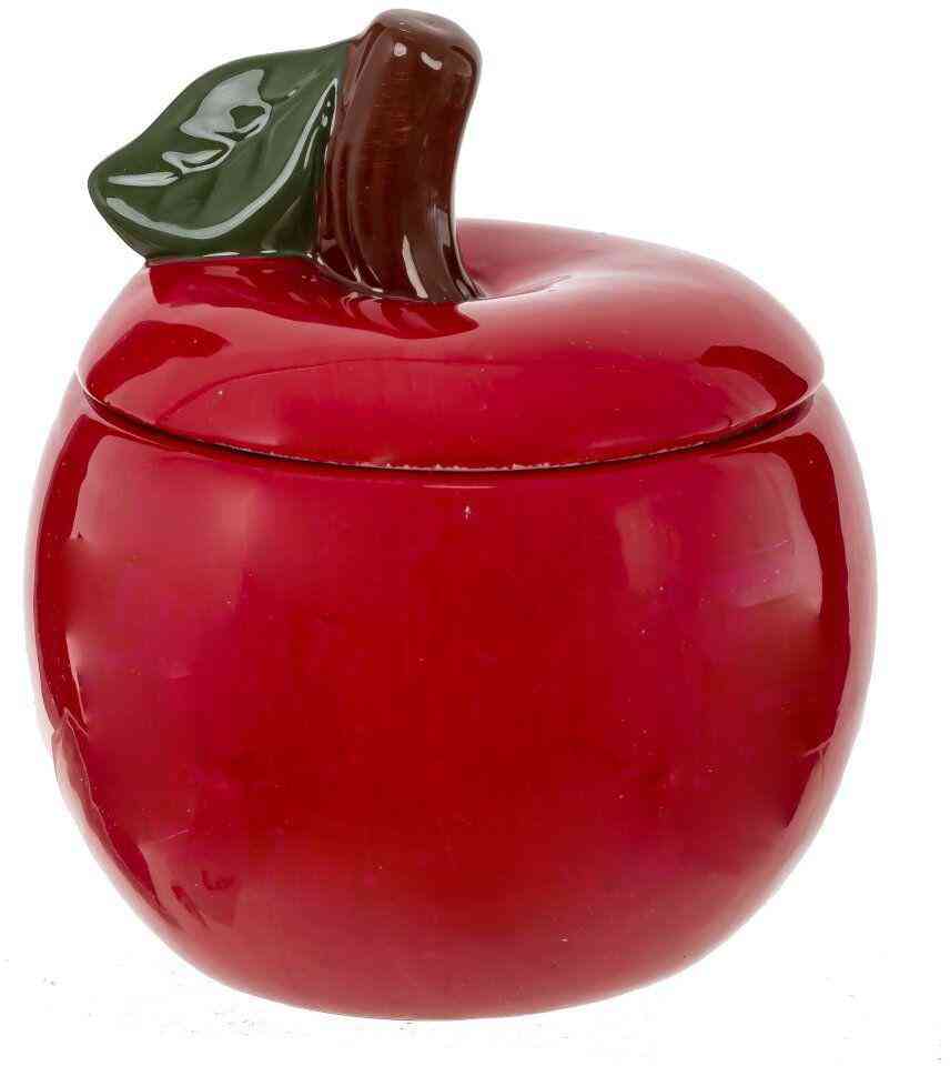 Конфетница керамическая Яблоко цвет красный 570₽