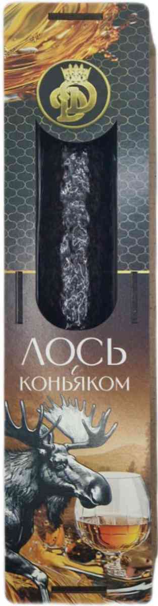 

Колбаса сырокопченая Деликатес Дичь лось с коньяком