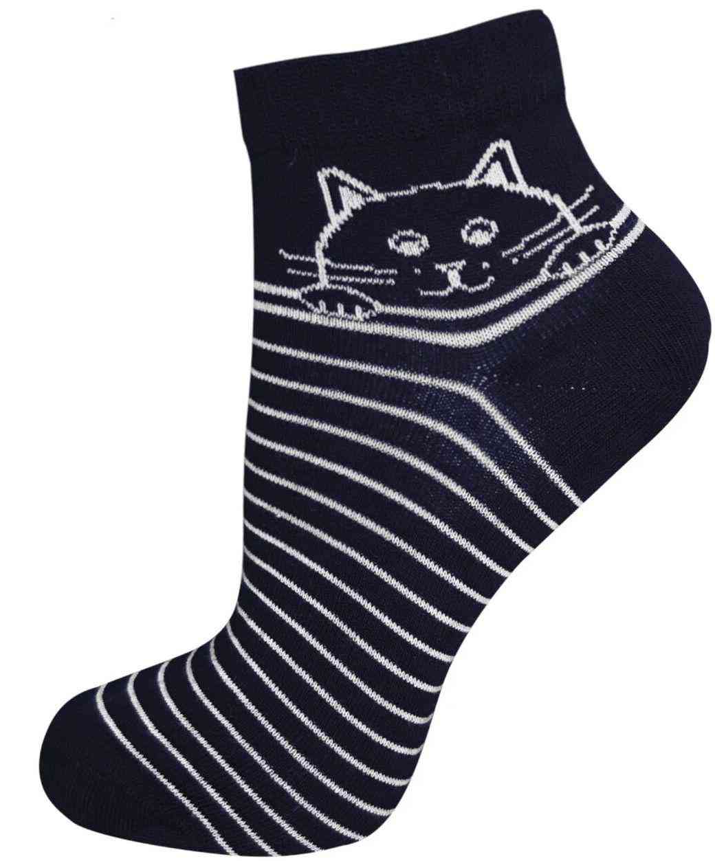 

Носки женские Кот, цвет темно-синий