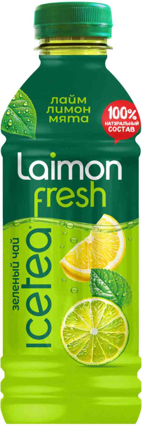 Холодный чай зеленый Laimon Fresh с лимоном