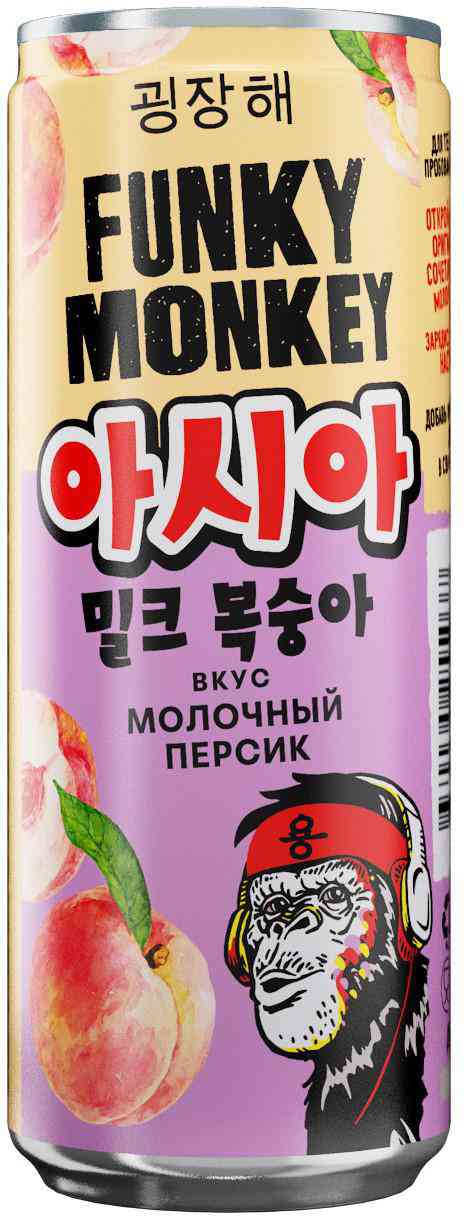 

Напиток Funky Monkey молочный персик
