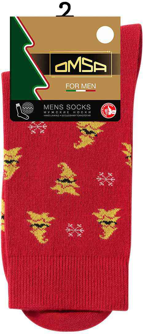 

Носки мужские Елка, цвет красный