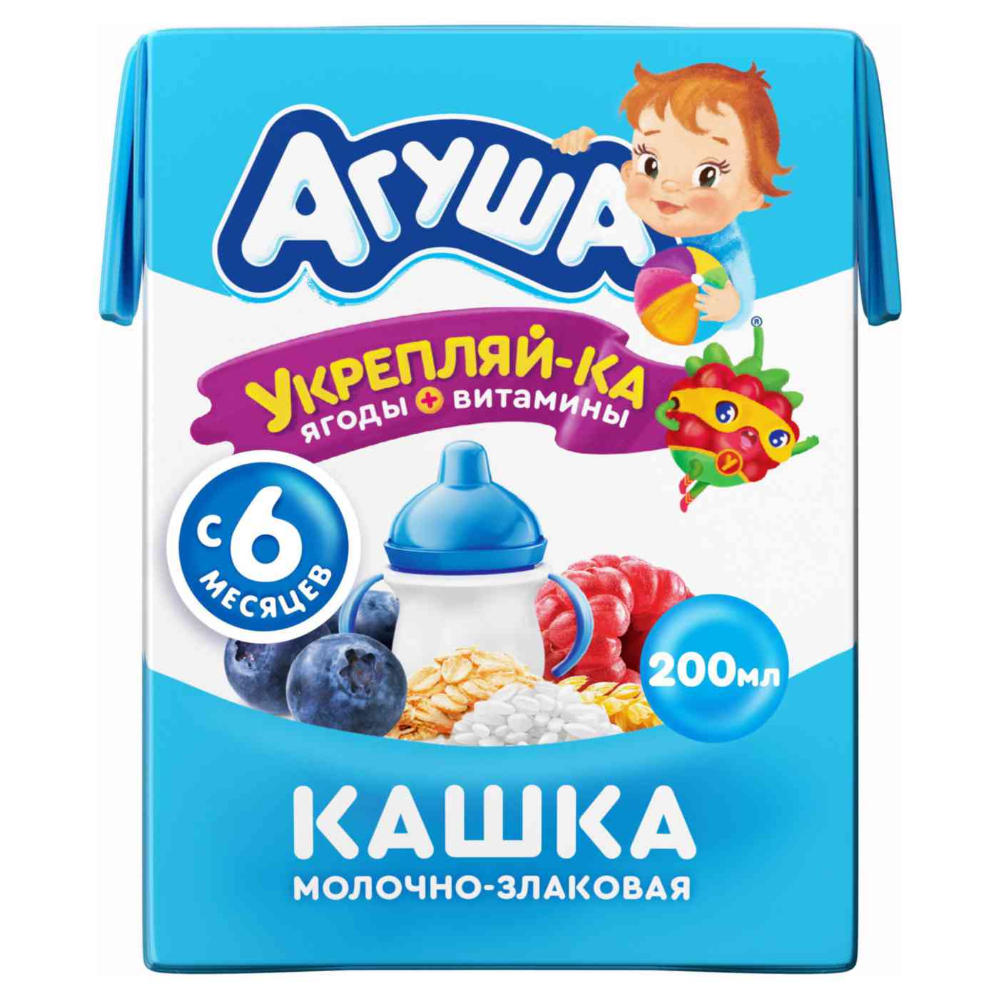 Каша жидкая молочно-злаковая Агуша