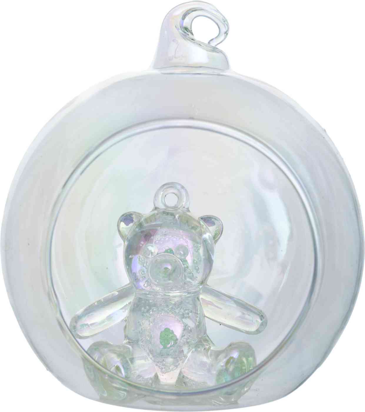 

Ёлочное украшение Шар с медведем, стекло