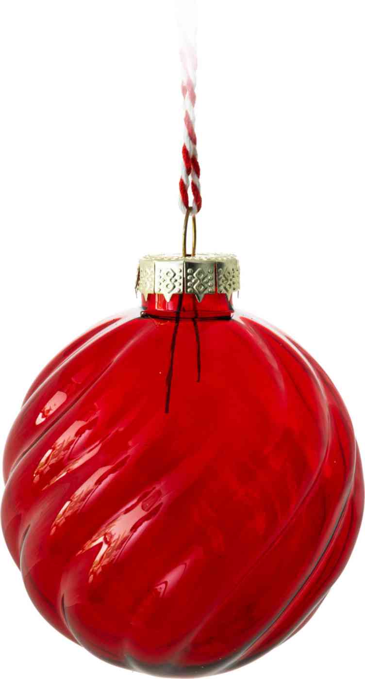 

Ёлочное украшение Шар красный, стекло