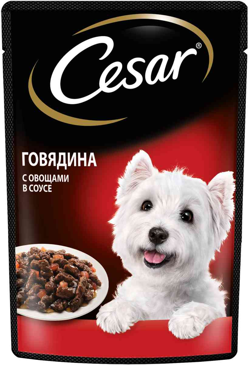 Влажный корм для взрослых собак  Cesar