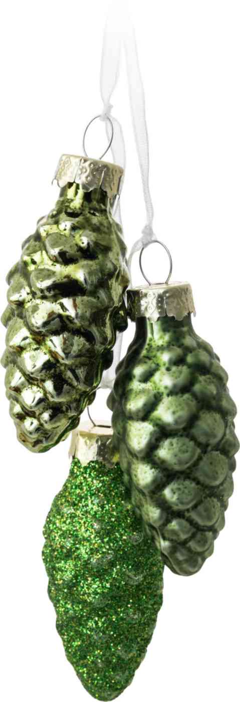 

Набор ёлочных украшений Шишки, стекло