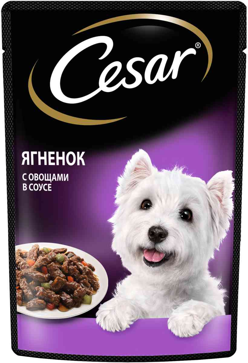 Влажный корм для взрослых собак  Cesar