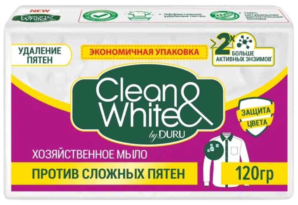 

Мыло хозяйственное Clean&White by Duru Против сложных пятен