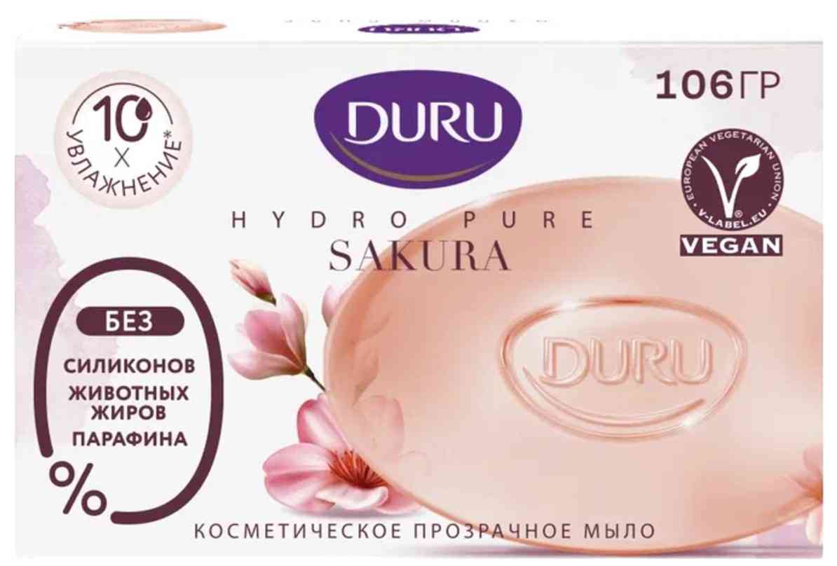

Мыло прозрачное Duru Hydro Pure Лепестки сакуры
