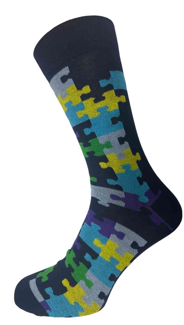 

Носки мужские Х-3R20 пазл, цвет темно-синий