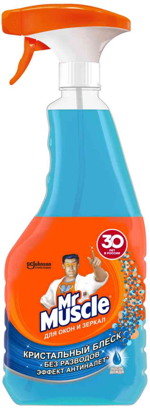 

Чистящий спрей для мытья окон и зеркал Mr. Muscle После дождя