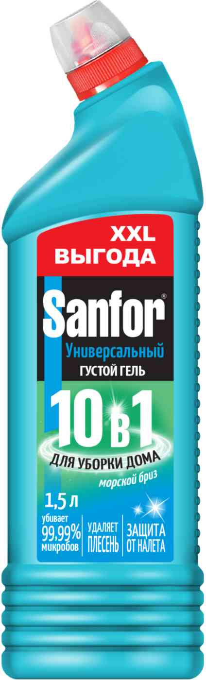 

Чистящий гель для уборки дома Sanfor Универсальный 10в1 Морской бриз