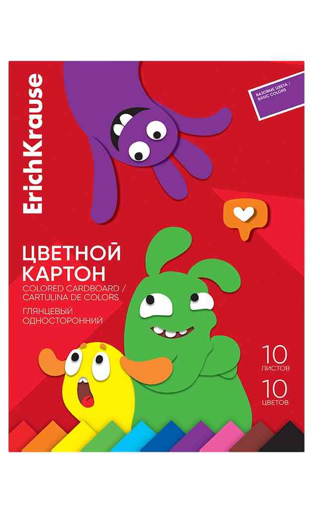 

Картон А4 цветной ErichKrause