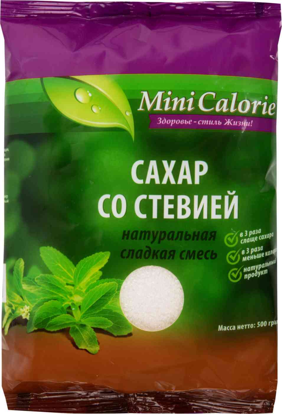 

Сахар Mini Calorie со стевией
