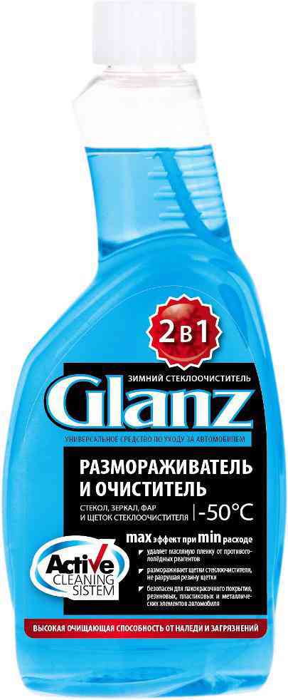 

Размораживатель и очиститель стекол Glanz сменный блок