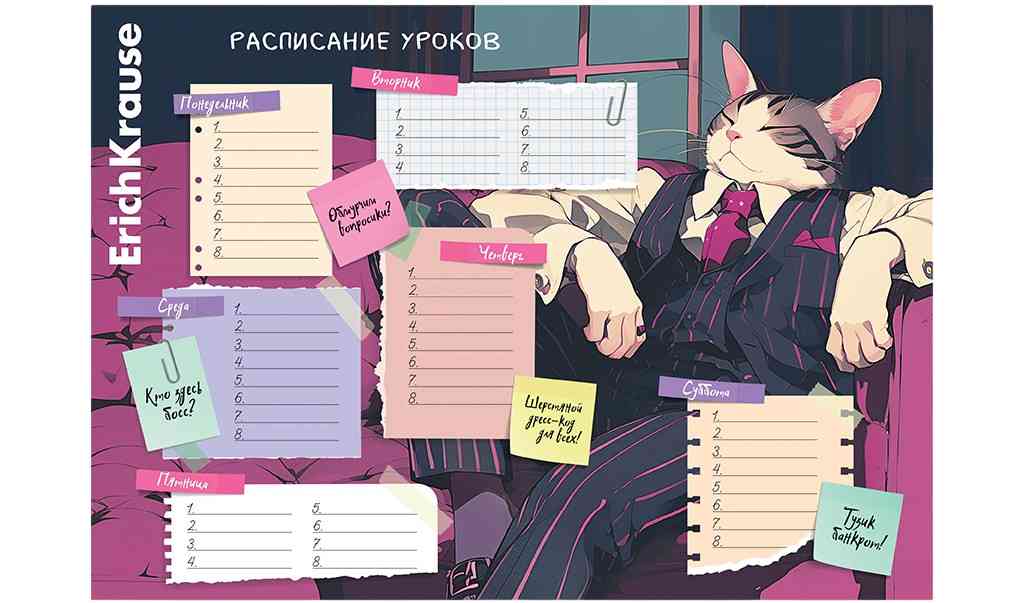 

Расписание уроков А4 ErichKrause