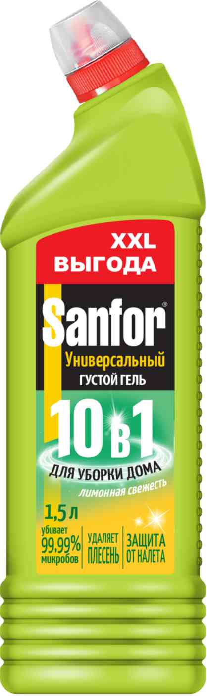 

Чистящий гель для уборки дома Sanfor Универсальный Лимонная свежесть