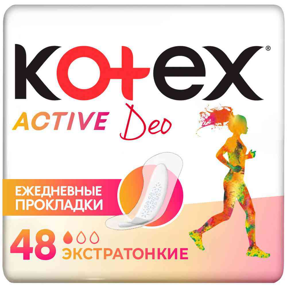 

Прокладки ежедневные Kotex Active Deo экстратонкие