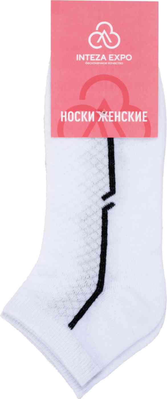 Носки женские Inteza Sport белые с черными полосками