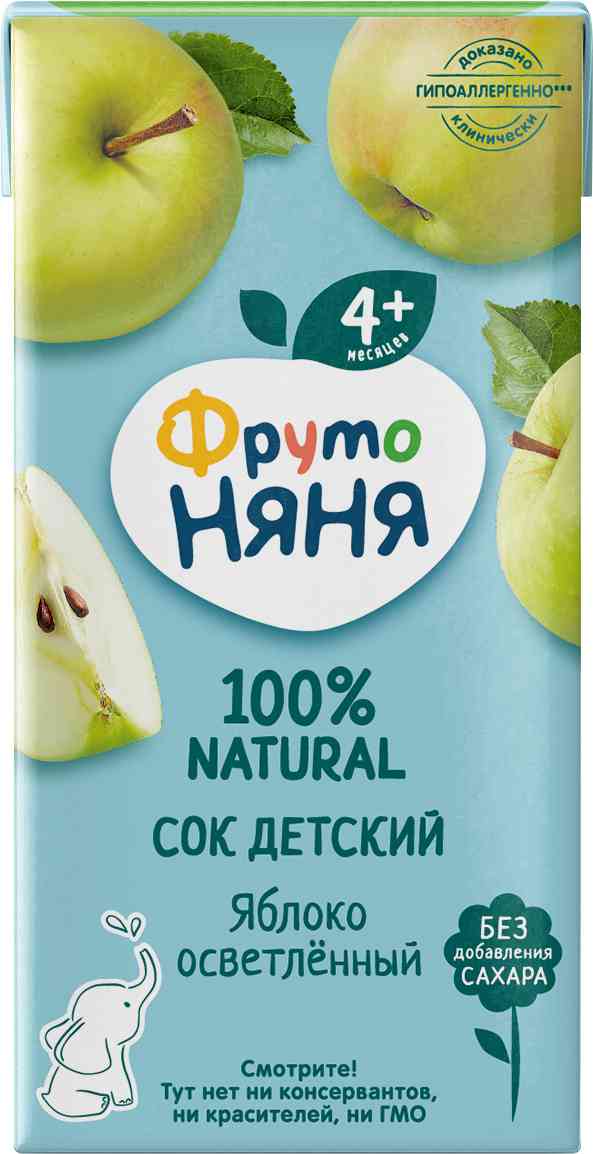 Сок детский осветлённый ФрутоНяня 36₽