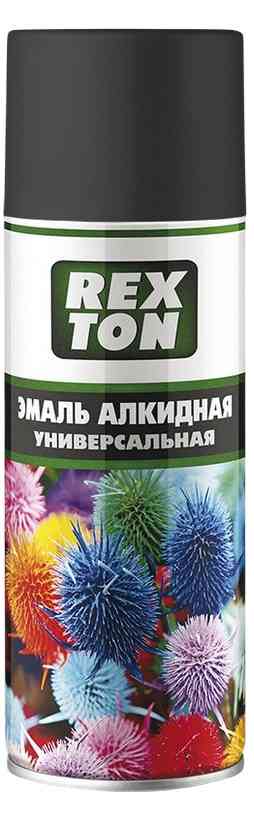 

Эмаль алкидная универсальная черная матовая REXTON